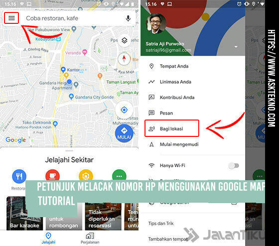 AskTekno | Petunjuk Melacak Nomor HP Menggunakan Google Maps